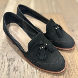 Aldo suede low block loafer